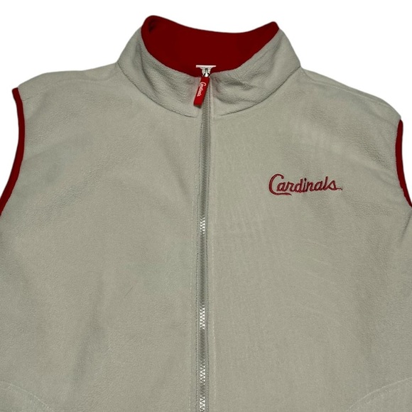 St Louis Cardinals Embroidered MLB Full Zip Fleece Vest Adult XL - Picture 2 of 6